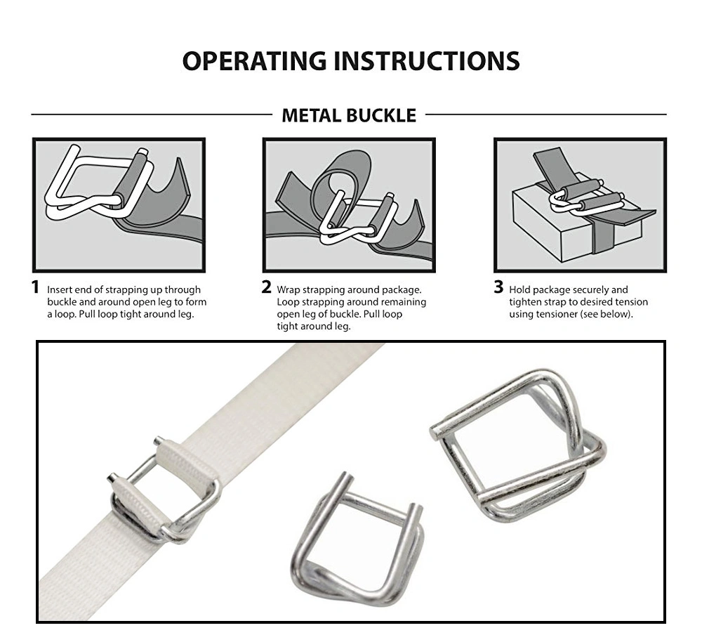 Galvanized Metal Wire Buckles 13mm for Plastic Strapping