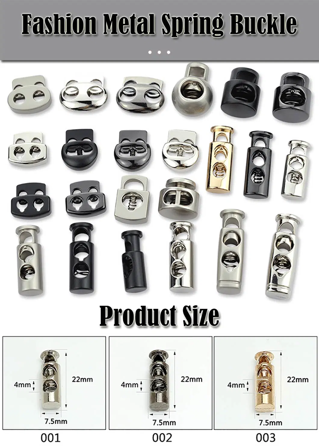 Fashion Clothing Zinc Alloy Cord Lock for Sportwear